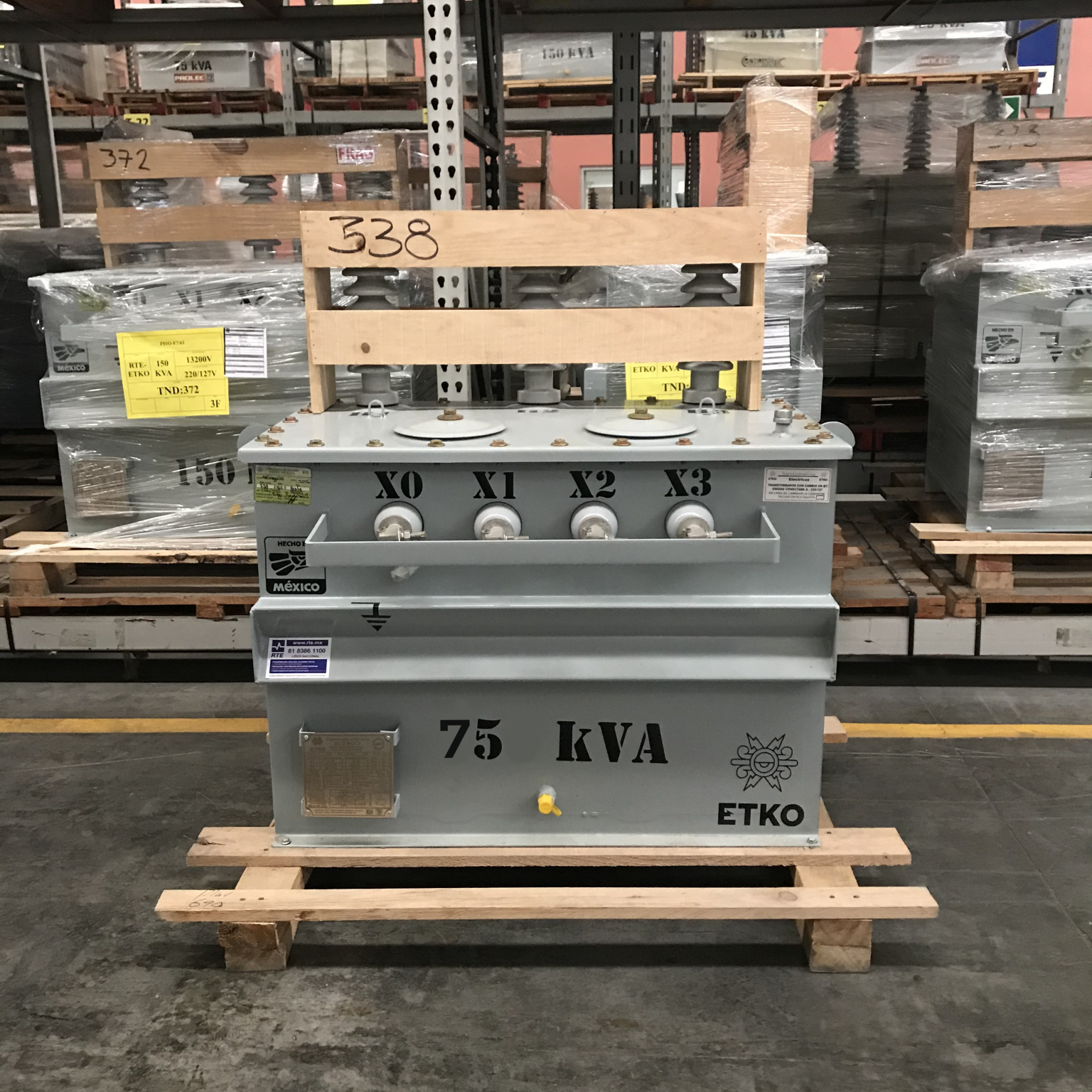 Transformador RTE ETKO 75 Kv Poste Trifásico 13200 220/127 - RTE DE MEXICO